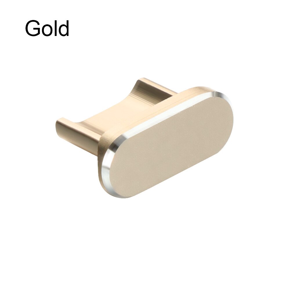 Micro Charger Port Cover Aluminium Alloy Dust Plug Cap Micro Female Jack Interface Universal Micro Dustproof Stopper: gold