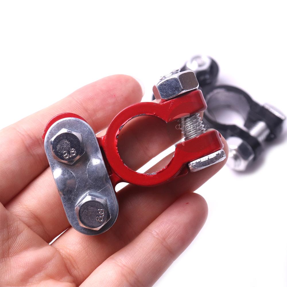 2 Stuks Aluminium Automotive Auto Vrachtwagen Boot Accu Klem Positieve En Negatieve Clip Connector Corrosiebestendigheid 55x30mm