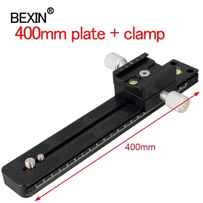 BEXIN teleobiettivo piastra di supporto staffa per obiettivo fotocamera dslr piastra a sgancio rapido con morsetto qr per fotocamera dslr treppiede svizzero arca: p400