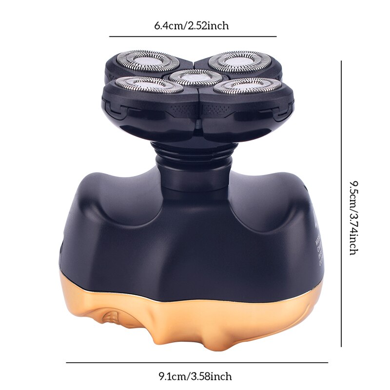 Waterproof 6 In 1 Shaver Skull Shaver Electric Razor USB Rechargeable Trimmer For Men Floating Heads Beard Trimmer Halloween