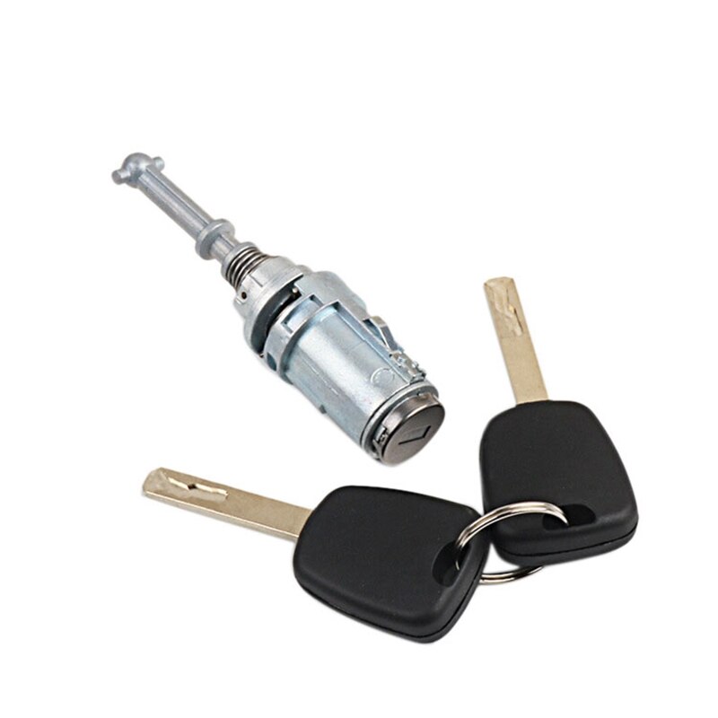 Cilindro de cerradura de puerta delantera izquierda para coche citroën C2, C3, 2002, con 2 llaves, 9170T9, 9170W9, 9170T5, 256924