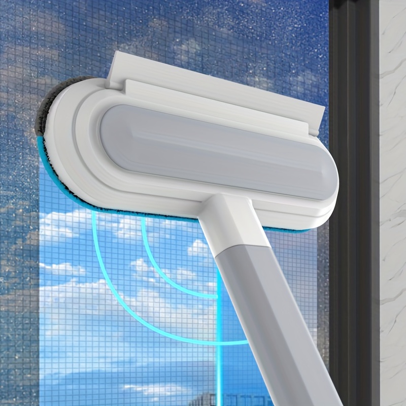 1 cepillo multifuncional para limpieza de ventanas y minieliminador de pelo de mascotas, herramienta de limpieza de ventanas para uso doméstico