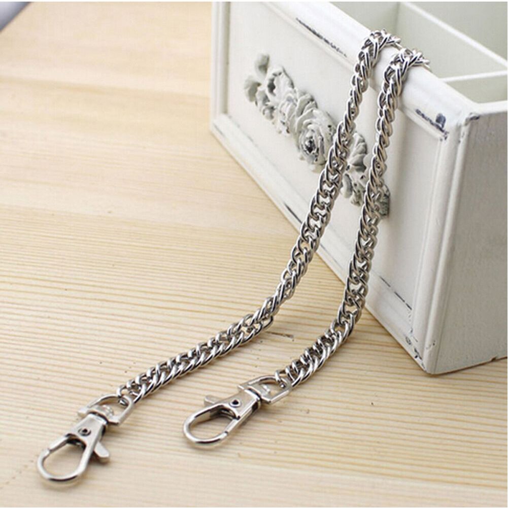 Multi Use Practical Handbag Strap Durable Handle Replacement Belt Bag Chain Long Hardware Purse Accessories Metal DIY: Silver