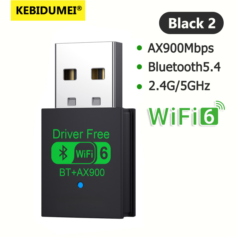 AX900 USB WiFi 6 Bluetooth 5.4 Adapter 2in1 Dongle Dual Band 2.4G&5GHz USB Network Wireless Wlan Receiver For Win 10/11: Gold