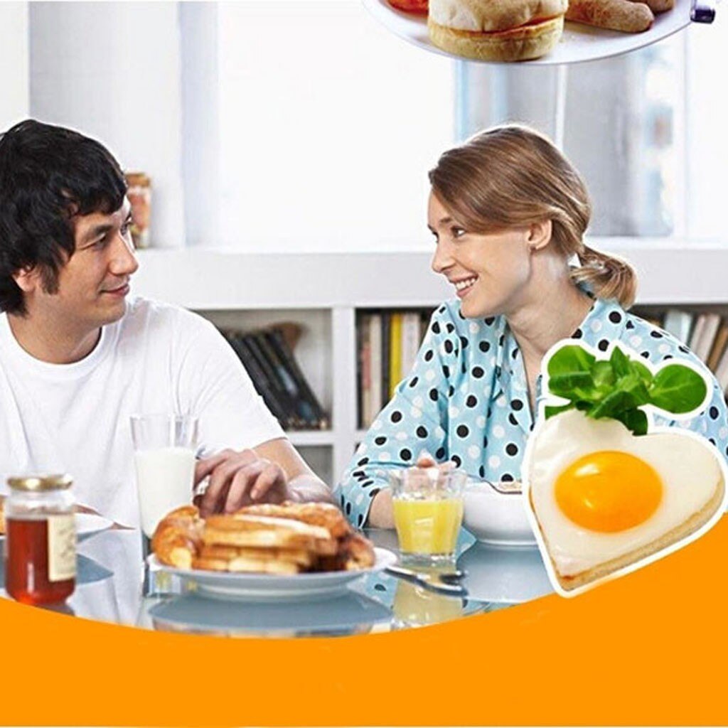 5Pcs Non Stick Metalen Hart/Bloem/Beer/Circcle/Ster Vormige Pancake Ring Ei Pannenkoek Ring voor Gebakken Ei Keuken Tool