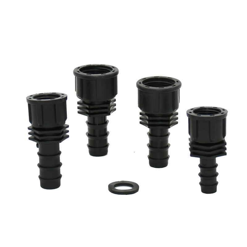 Dn15 dn20 slangkontakt  to 1/2 " 3/4 " honkontakt taggad plastslangkoppling mikrobevattningsadapter 2 st