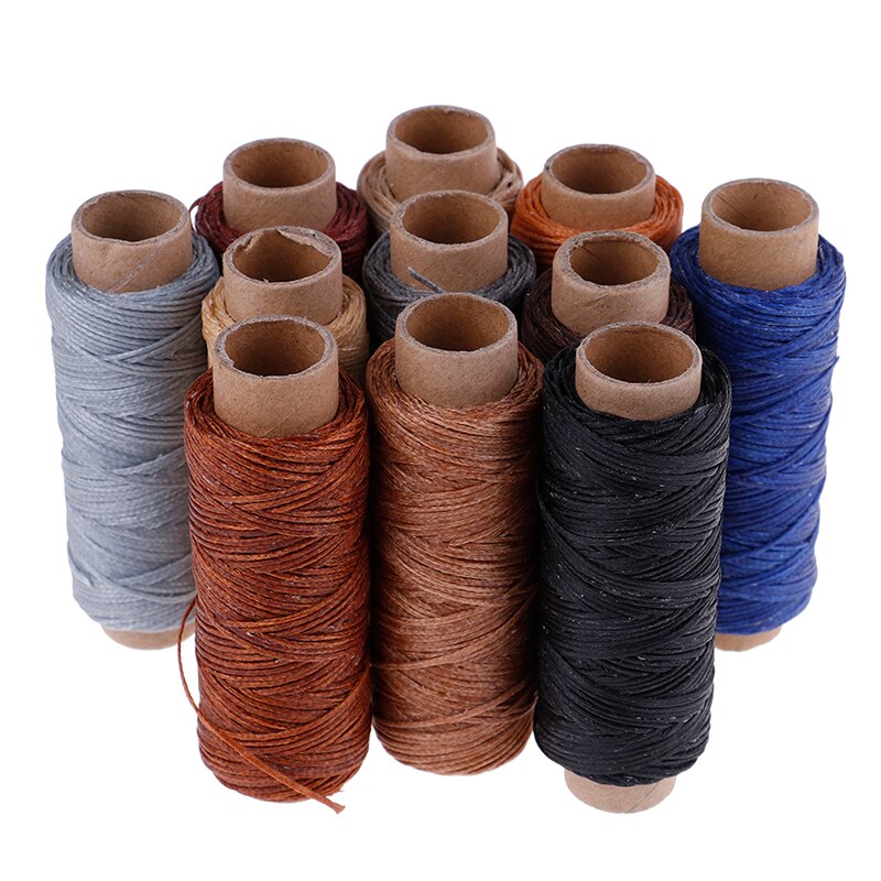50m/rollo de hilo de coser encerado para zapatos de cuero utensilio de costura a mano utensilio para manualidades costura a mano para hilo para coser cuero DIY