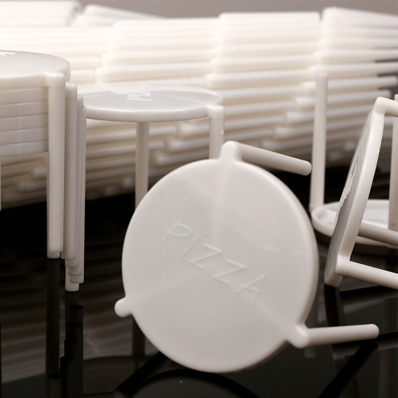1000 Stuks Food Grade Pp Plastic Pizza Tafel Box Saver Stands Wegwerp Wit Pizza Statieven Pizza Takeaway Box Ondersteuning