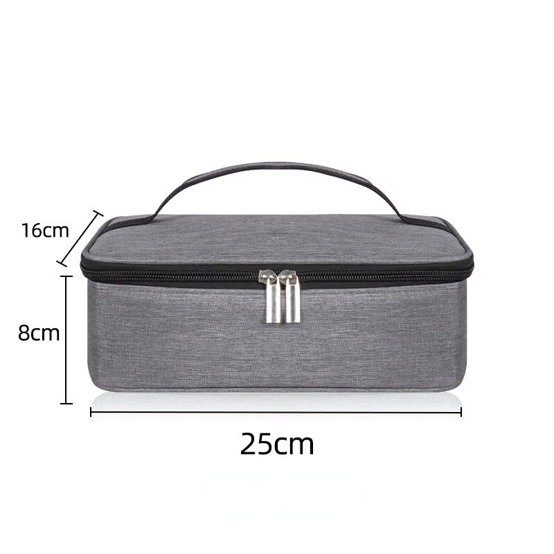 Vierkante Draagbare Lunch Tas Geïsoleerde Lunch Box Zak Aluminiumfolie Verdikte Lunchbox Tas Geschikt Voor Studenten En Kantoormedewerkers: Gray