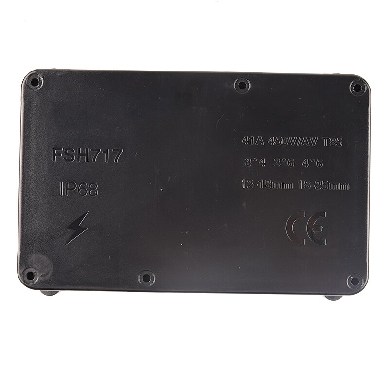 IP68 Outdoor Waterproof Electrical wiring Junction Box With Terminal Can cut holes Connection cable Wire connector 41A/450V