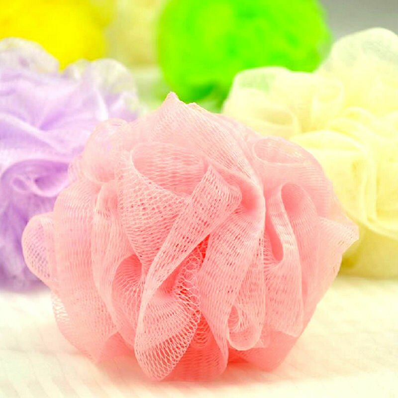 Bad Douche Zeep Bubble Body Wash Exfoliëren Scrub Puff Spons Mesh Net Ball Zachte
