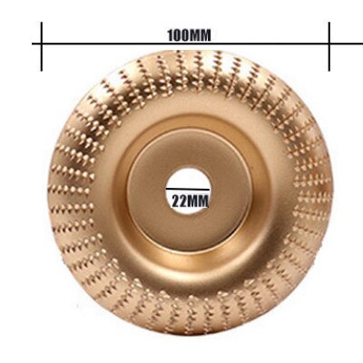 16mm/22mm Grinder Wheel Disc Wood Angle Grinding Wheel Abrasive Disc Tools Rotary Disc Sanding Wood Carving Tool: gold 22 100mm