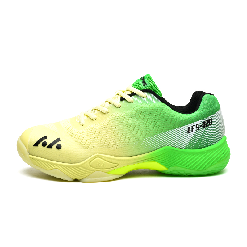 Chaussures de badminton originales pour hommes, baskets d'extérieur de , grande taille, entraînement, compétition, handball, chaussures de volley-ball professionnelles: jaune clair / 44