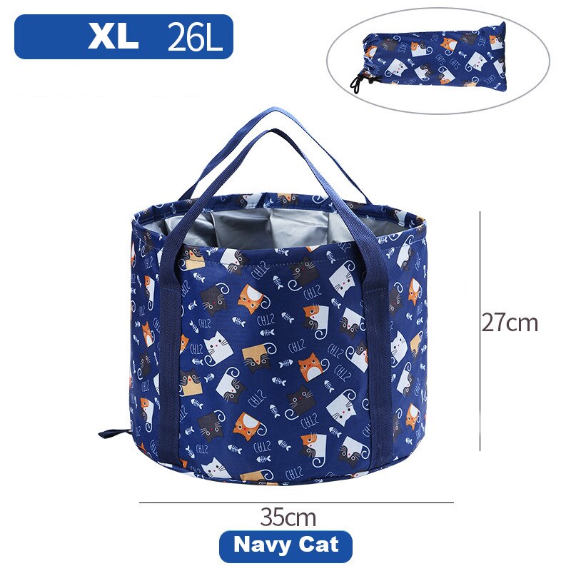 Portable Bucket Foldable Water Basin Foot Soaking Bag Large Capacity Outdoor Ice Bucket Home Picnic Fishing Bucket Bathtub: D
