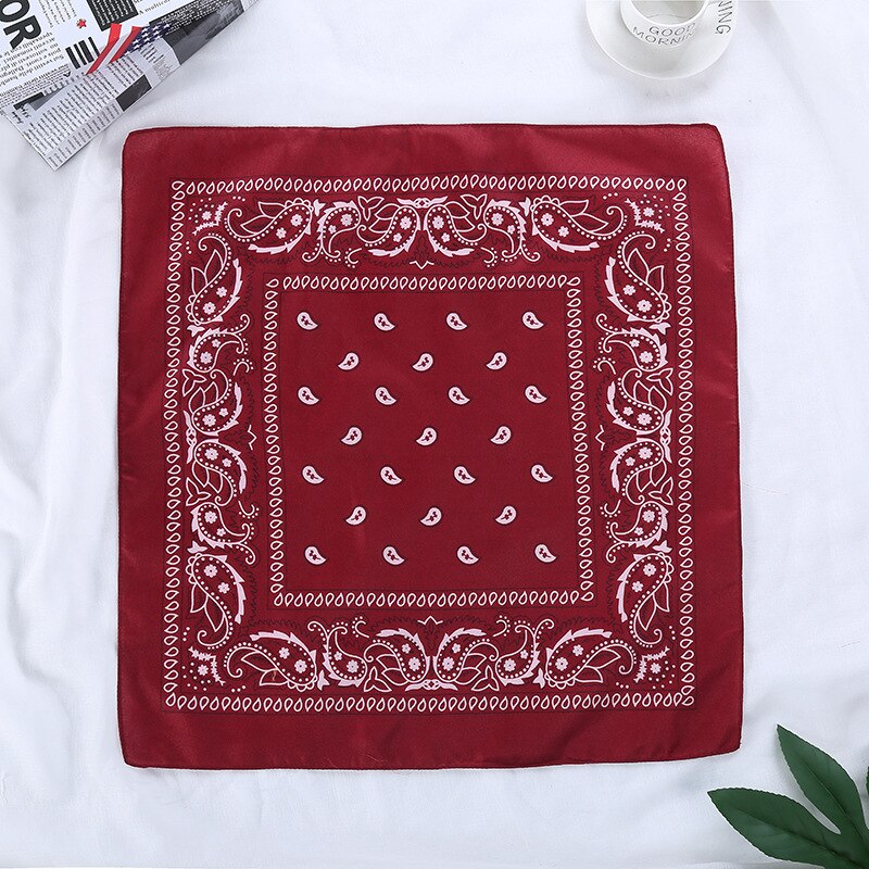 Hip Hop Paisley Bandana sport carré foulard pour hommes imprimer multicolore foulard Punk Rock cheveux accessoires chapeaux