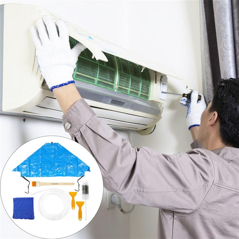 1 Set Air Conditioning Cleaner AC Wash Bag DIY Dust Washing Clean Protector Tool Air Conditioner Cleaning Cover Kit