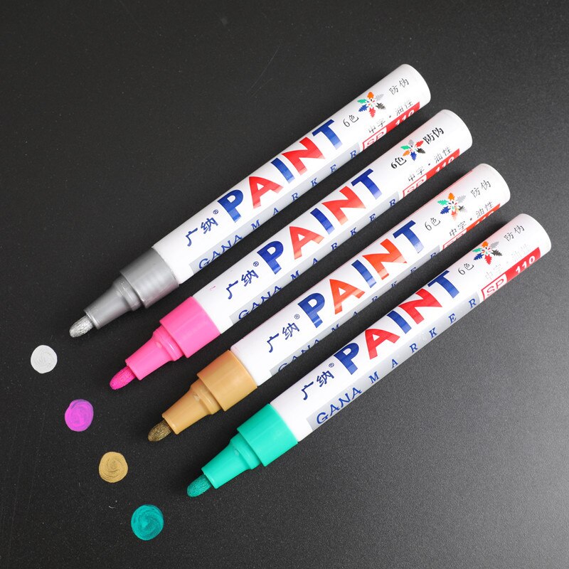 12PC Acrylic Paint Marker Pens Permanent Art Rock Metal Glass Pebble Waterproof Artist Manga Markers Art Supplies School
