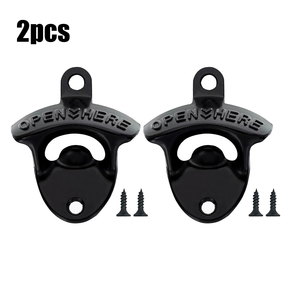 Zinc Alloy Wall Bottle Opener Kitchen Bottle Opener Retro Alloy Wall Mounted with Screws Party Antique Beer Bottle Opener: Blue