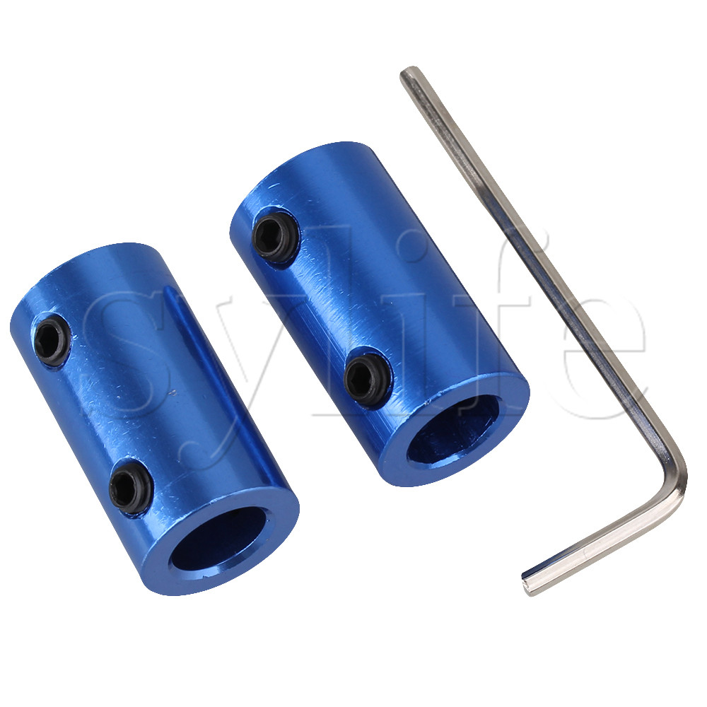 2 x Motor Gear Alum Shaft Connector Solid Rigid Coupling Coupler 5mm x 8mm