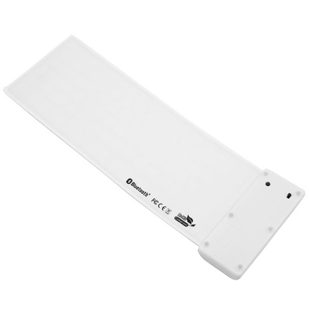 Wireless Bluetooth Keyboard Foldable Roll Up Silent 87key Keypads Soft Silicone Flexible Teclado For PC Huawei Iphone Tablet