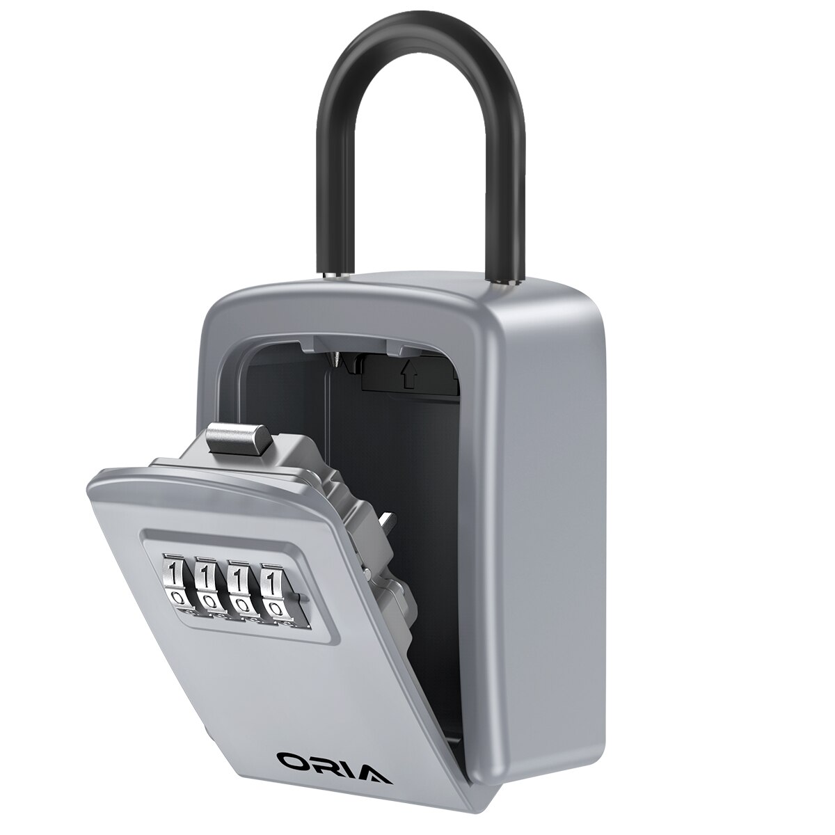 ORIA Key Lock Box Wall Mounted Key Safe Box Weatherproof 4 Digit Combination Key Storage Lock Box Indoor Outdoor Key Holder: A3