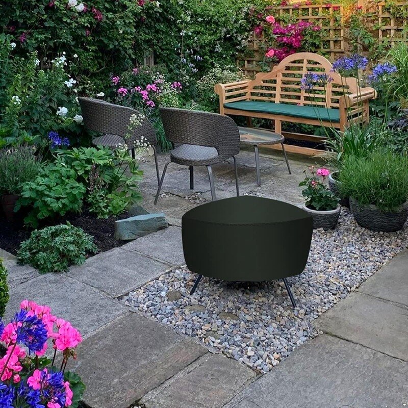 Fire Pit Cover 48 Inch Round,Waterproof Cover for Fire Pit Round,Weather Resistant Fire Bowl Covers,with Drawstring