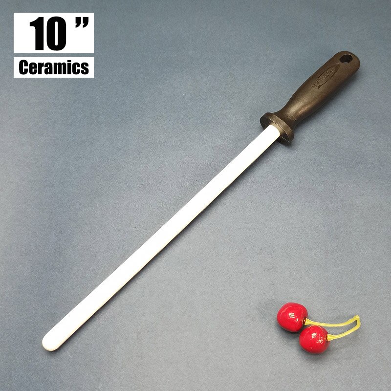 Diamond sharpening rod Tungsten steel carbon Knife kitchen Slaughterhouse butcher Ceramic Household honing steel knife sharpener: TC 10 inch