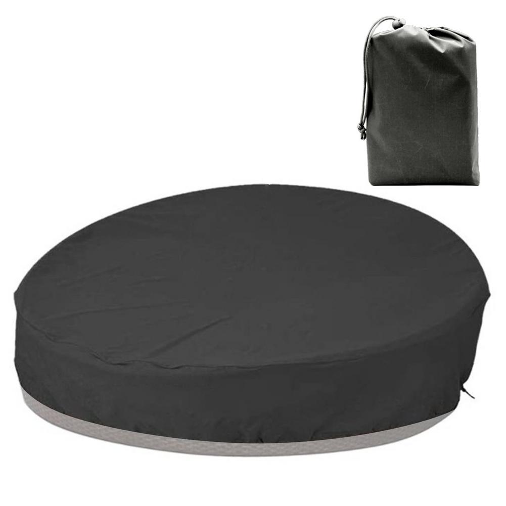 210D Oxford Doek Zwarte Ronde Meubilair Tafel Cover Outdoor Ronde Waterdichte Daybed Cover Stofdicht Tuinmeubelen Cover