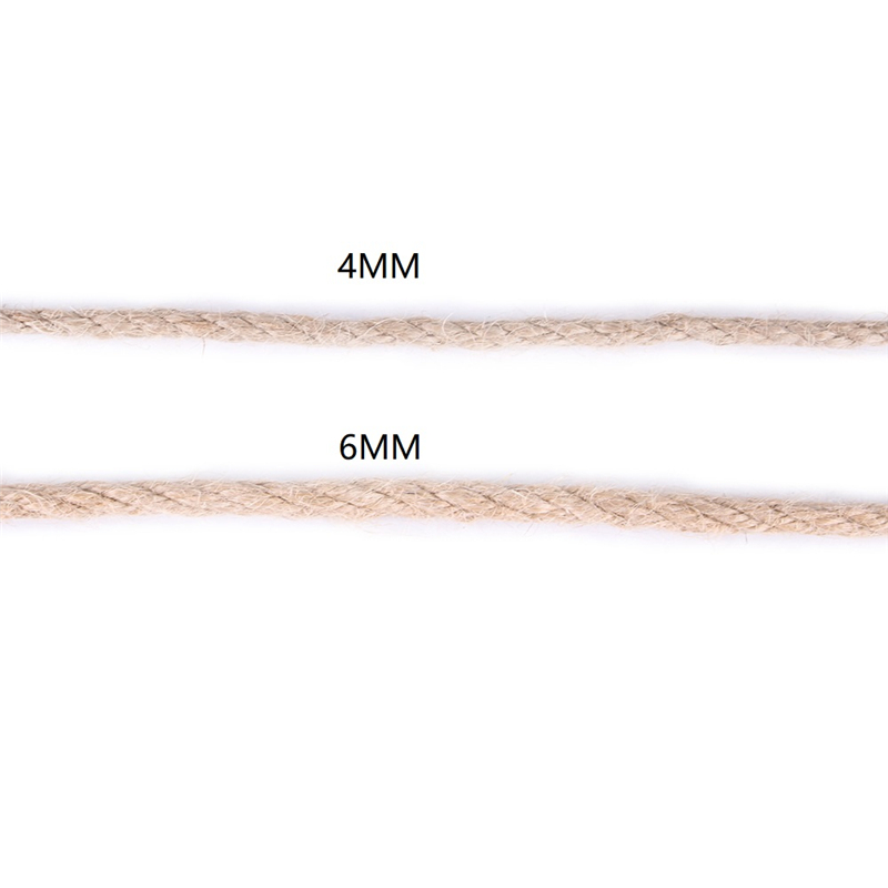 10 metros de juta natural protetores contra arranhões corda pet gato arranhando rolos de fio cânhamo torcido cabo macrame pata garra protetor de móveis