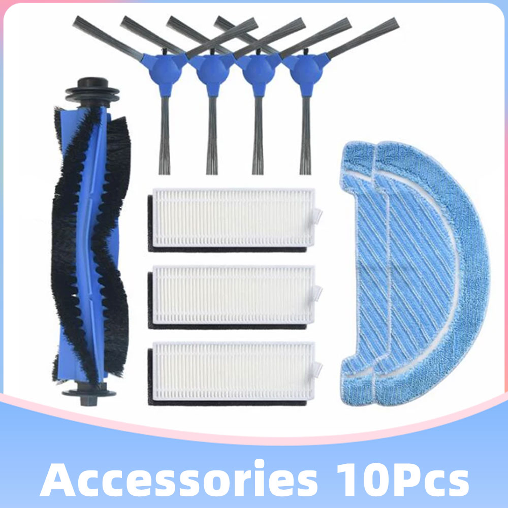 Compatible con Cecotec Conga 1090 1099 1990 Connected 1790 Ultra Titanium 990 999 Vital Piezas Cepillo principal Filtro Mop Paño: plum