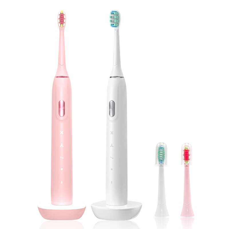 Cepillo de dientes eléctrico para adulto, cepillo de dientes eléctrico sónico con batería de 2000mAh para 90 días, carga USB, resistente al agua, 45000 veces/min