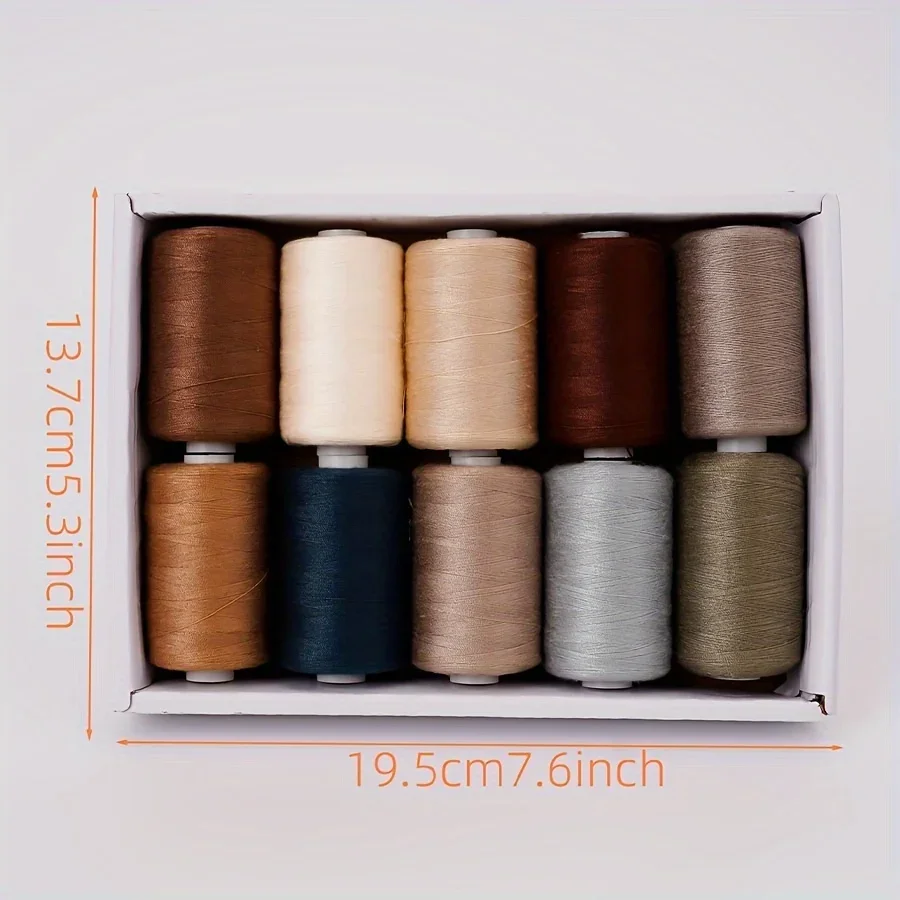 Kleur 402 Hand Naaigaren 1000 Yards Naaimachine Draad DIY Thuis Polyester Draad 10 Kleur Naaigaren Set