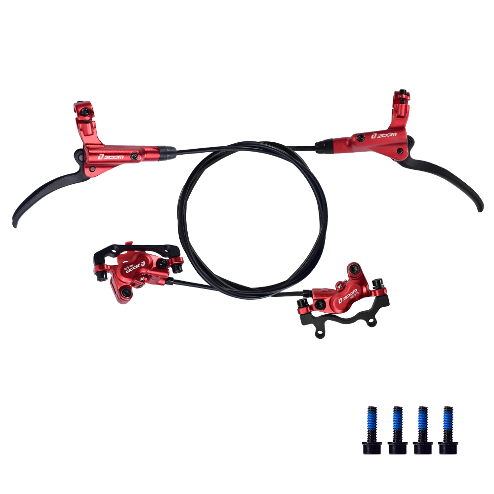 Zoom HB876 Mtb 4 Zuiger Hydraulische Schijfrem 800Mm/1400Mm Mountainbike Olie Druk Rem Met Hars remblokken