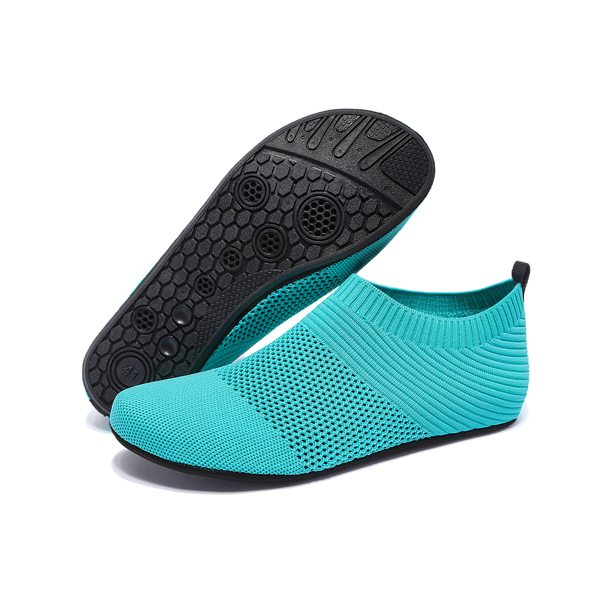 Chaussures aquatiques pieds nus pour hommes, chaussettes aquatiques à séchage rapide pour la plage, la natation, le surf, les sports nautiques: green / 36