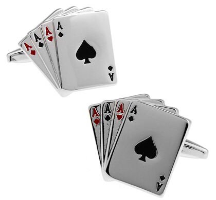 Casino Manchetknopen Gokken Poker Dobbelstenen Koper Manchetknopen en retail: 14