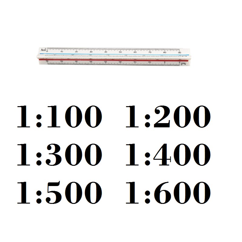 15cm Triangular Architect Scale Ruler Three-sided Ruler Used by Architects: Large scale