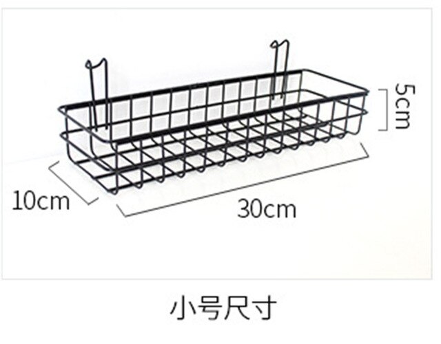 Infant Hanging Basket, Display Wall Mount Grid Panel Display Shelf Basket Storage Rack Photo Holder for Home Office: Small