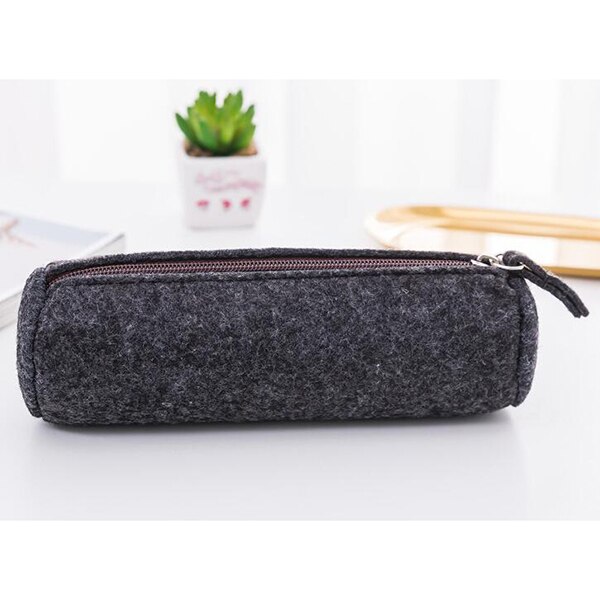 Smiple Effen Kleur Etui Zwart/grijs Pencilcase Estuches School Pennenbakje Potlood Tas Schoolbenodigdheden Student Briefpapier