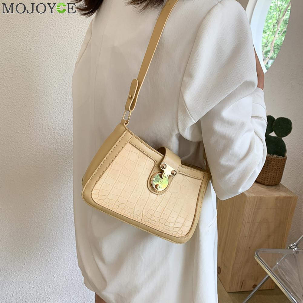 Lederen Crossbody Messenger Handtassen Vrouwen Pure Kleur Casual Hobo Schoudertassen Jeugd Dames Kleine Vierkante Tas