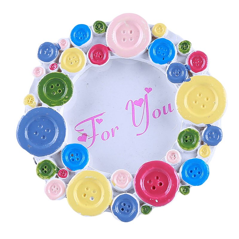 Cute Rainbow Button Photo Frame Photo DIY Baby Full Moon Small Photo Frame Family Photo Decoration