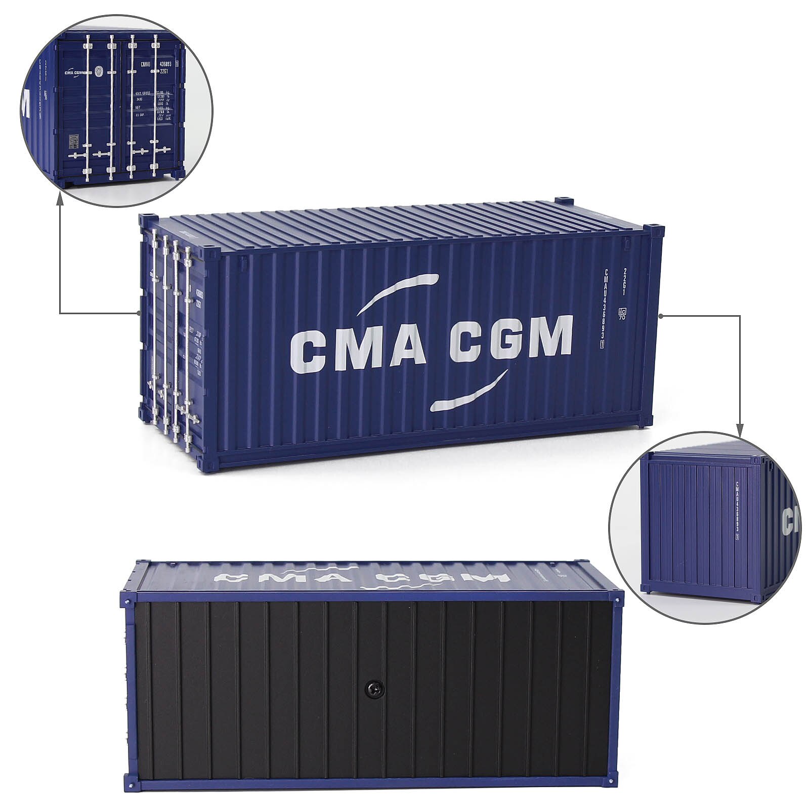 1pc O Scale 20ft Container Model Railway Accessories 1:48 20 Foot Container C8720: CMA CGM