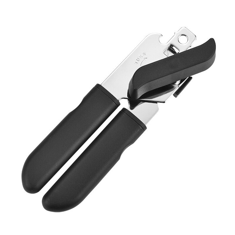 Manual Can Opener, Stainless Steel Can Opener，Tin Openers，Jar Bottle Opener Circular Non-Slip ，Food-Safe Anti-Slip Hand Grip