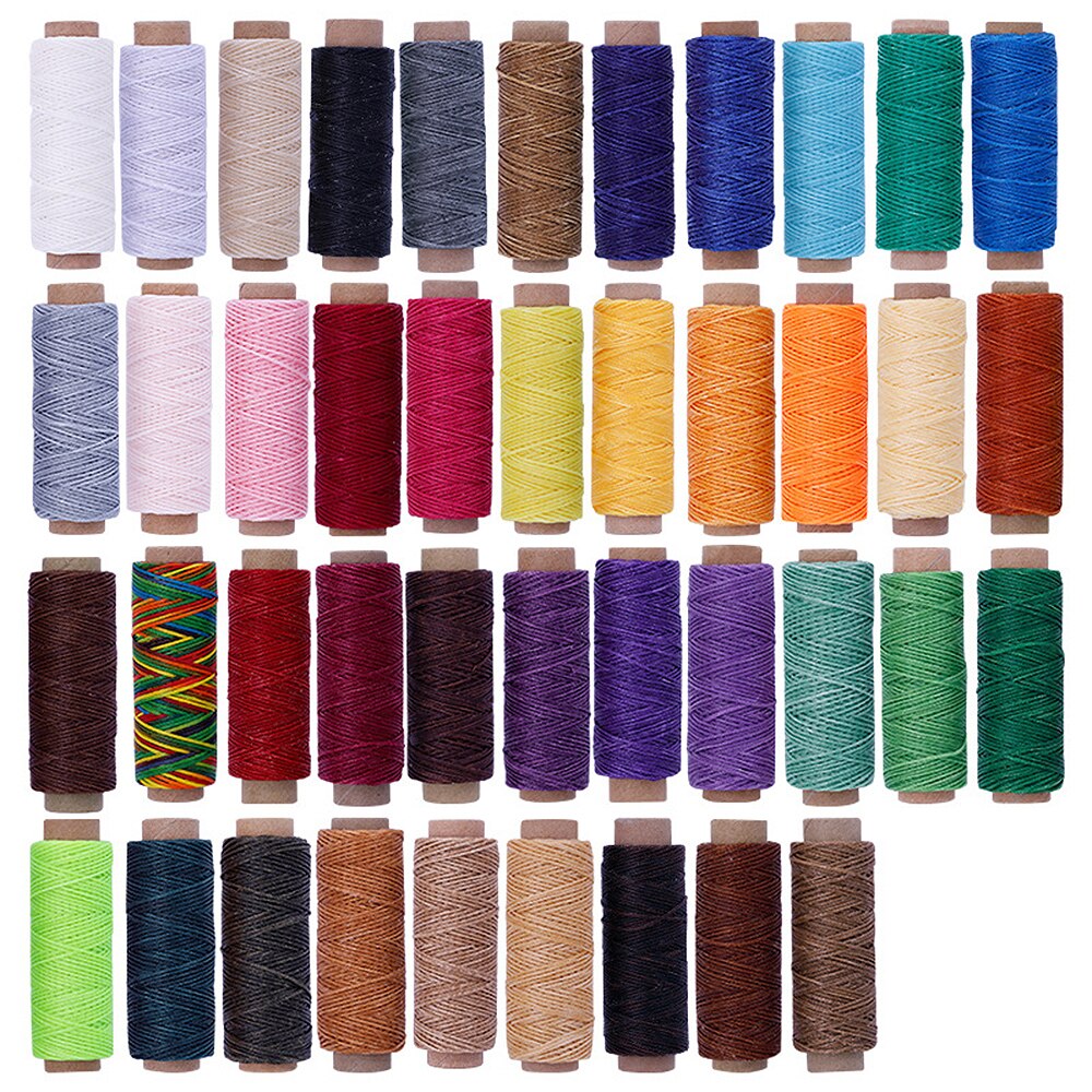 6 teile/satz 50m NäHenne Linie Heimat Stickerei Maschine Gewinde Kasten dauerhaft robust Handarbeit NäHenne Leder Gewachste Gewinde