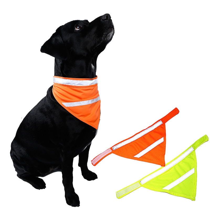 Chihuahua Teddy Huisdier Slabbetjes Reflecterende Hond Speeksel Handdoek Fluorescerende Hond Sjaal Bandana Voor Honden Klittenband Lichtgevende Halsband
