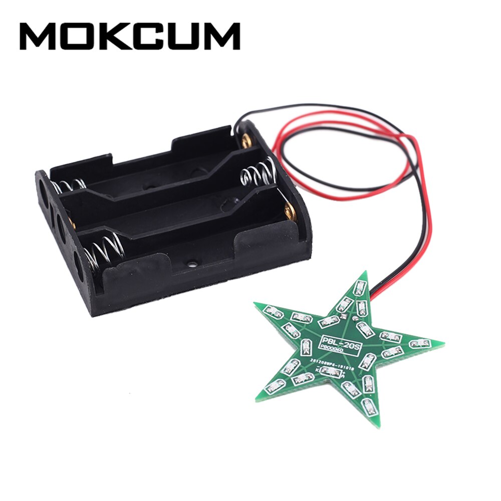 Diy Kit Vijfpuntige Ster Ademhaling Licht Gradiënt Rode Led Knippert Display Module Led Licht Voor Kerst Solderen Training
