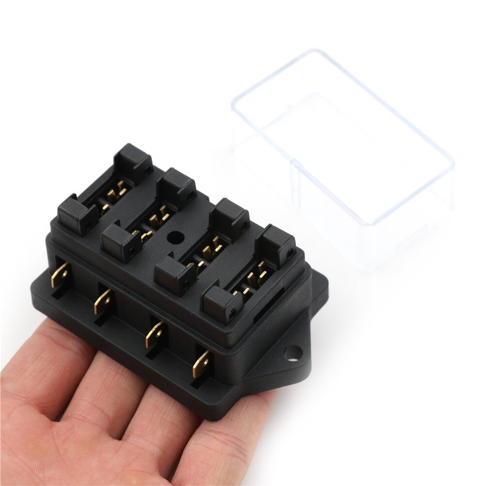 4 Way Circuit Standaard Ato Blade Fuse Box Dc 12V/24V Auto Zekering Blok Houder Gevarieerde Manier vlakke Plaat Zekeringkast Auto Zekering Accessoire