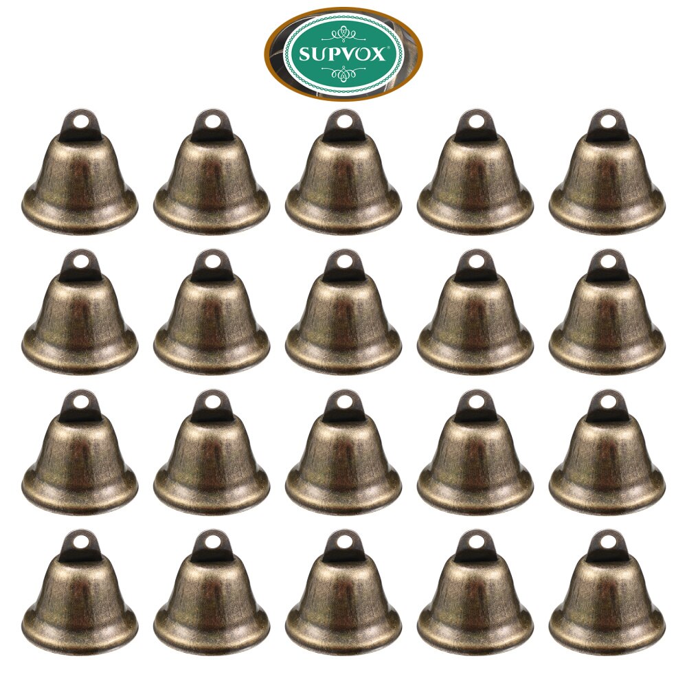 Supvox 20pcs 38mm Copper Bells Metal Hand Bells with Crisp Sound Hanging Bell Pendants for Party Decoration