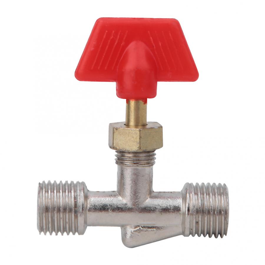 5 Pcs Needle Valve 1/4in Float Ball Valve Structure Spare Parts for Air Compressor Brass Valve 1/4in Needle Valve