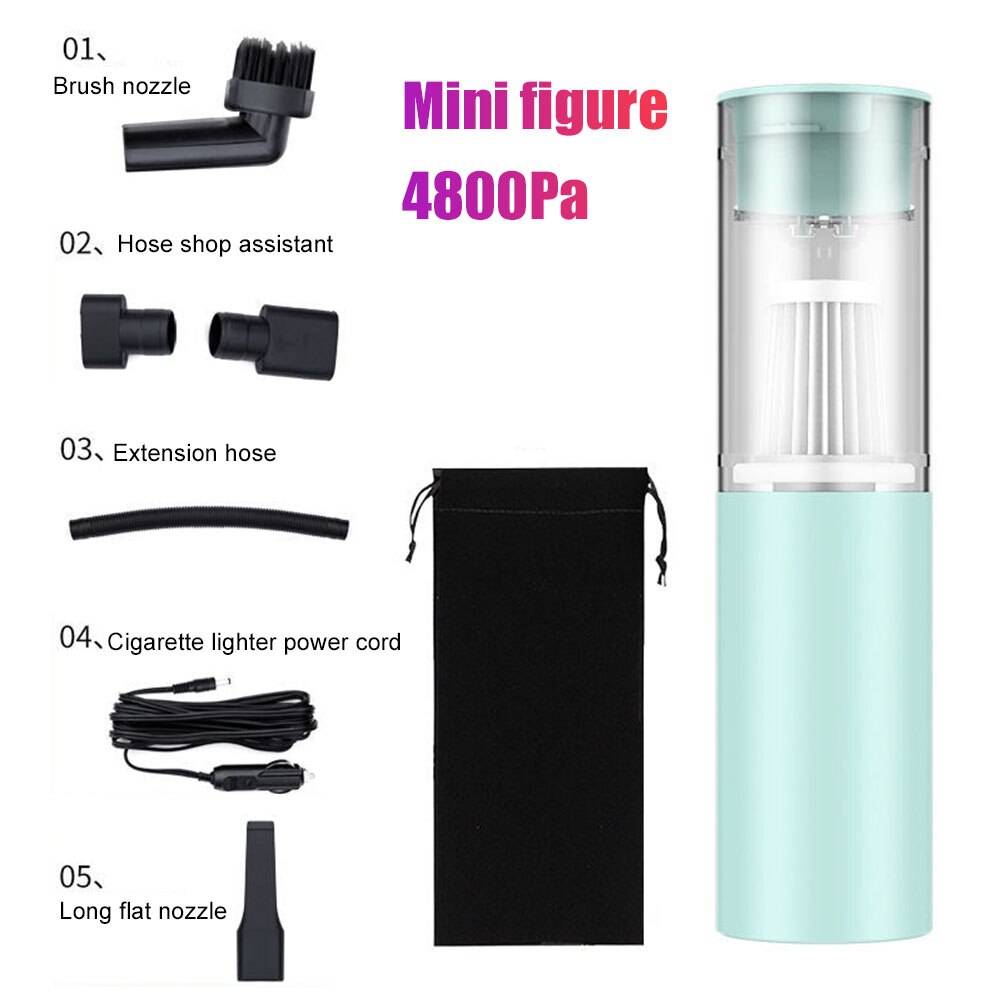 Handheld Vacuum Cleaner Wet and Dry Vacuum Cleaner Portable Handheld Vac Cleaner for Car Interior & Home & Computer Cleaning: Green