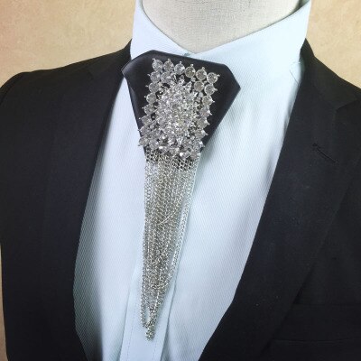 Man casual man män manliga metall diamant tofs paragraf koreanska män fluga